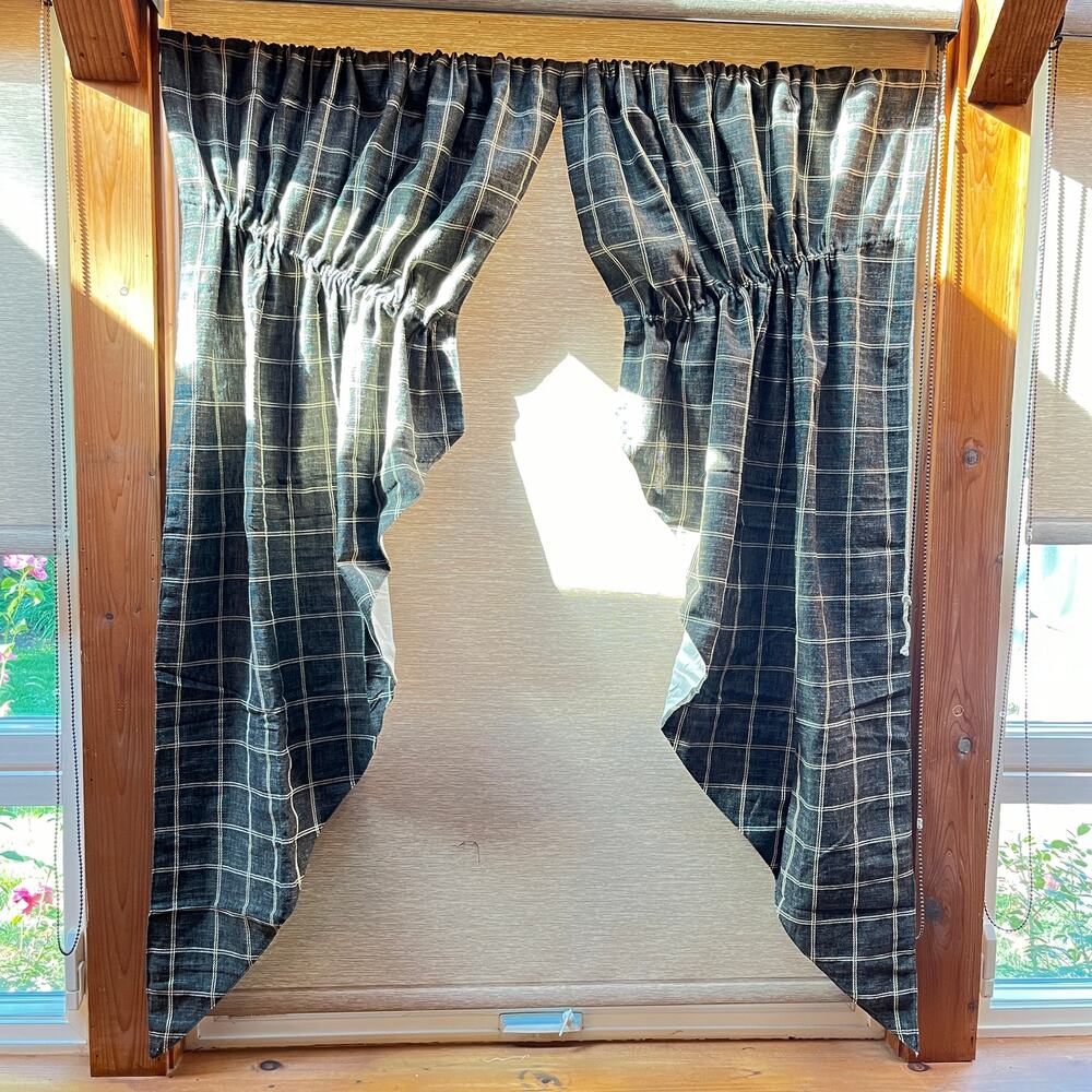 Park Design Gathered Swag Curtain Panels 72 x 63 Inches Farmhouse Country